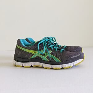 Asics Gel Neo 33 Running Shoes Size 8 T272N Gray Teal Yellow Sneakers